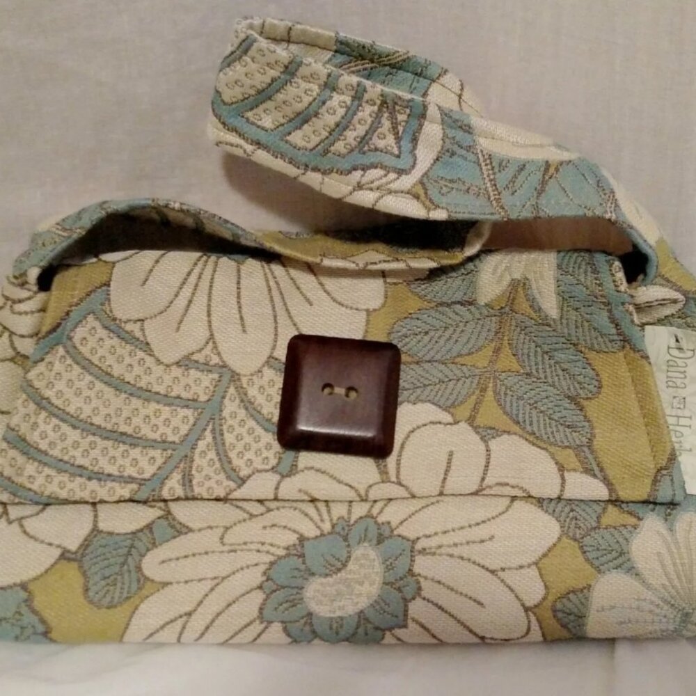 Dana Herbert Floral Tapestry Bag with Button Snap Hand Made Purse in Portland OR